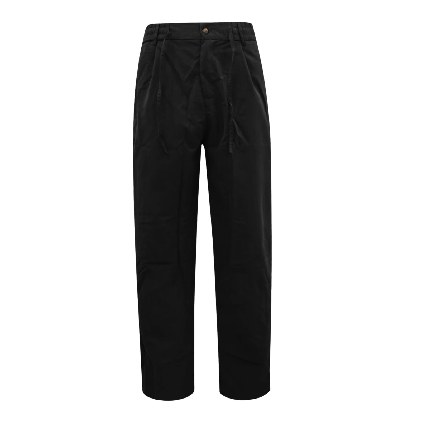 thumbnail image 4 of Pantalones de vestir rectos con cintura elástica y color liso para hombre: corte holgado, cordón, lavables a máquina, cómodos pantalones de estilo europeo., 4 of 5